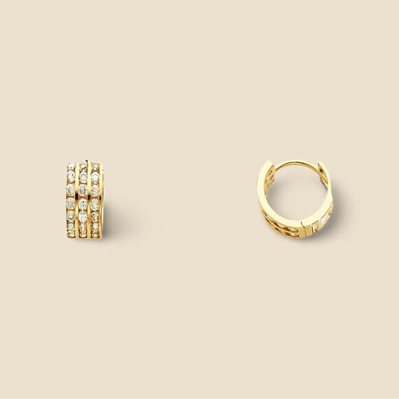 14k Solid Gold 5 mm Thickness and 11 mm diameter | Birthday Gift | Solid Gold | - Picture 1 of 6